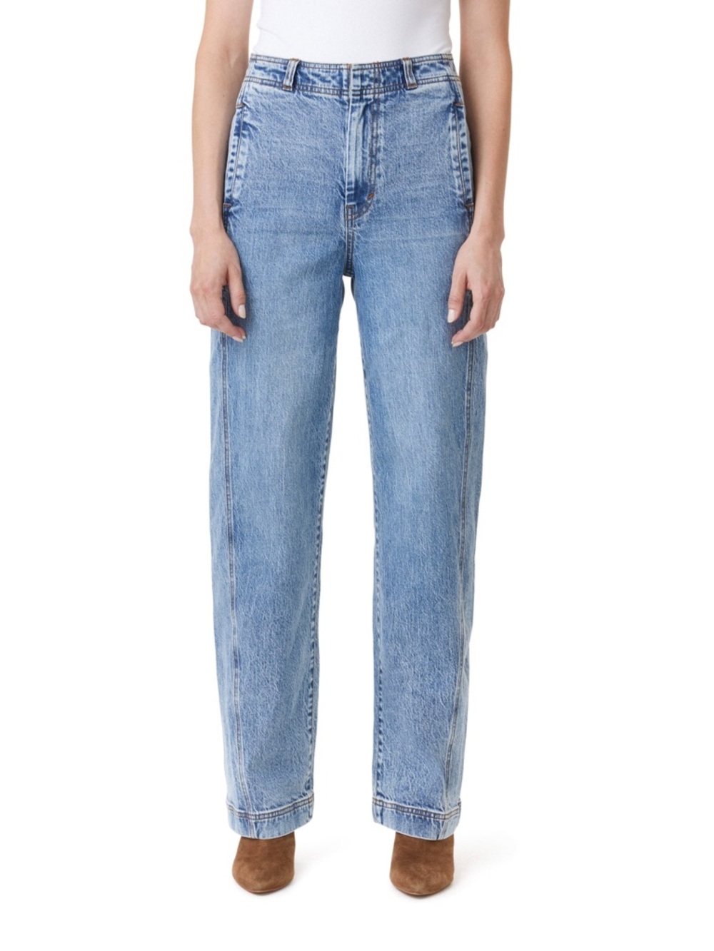 Habitual High Rise Side Panel Ankle Barrel Leg Sky Blue Jeans Size 27